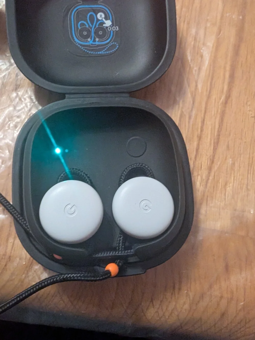 Google Pixel Buds Fabric Charging Case in Charcoal Gray